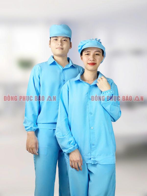 (KHÔNG KÈM NÓN) Đồng Phục Phòng Sạch, Phòng Lạnh Cho Công Nhân Thực Phẩm, Ngành Y Tế, Phòng Thí Nghiệm 8