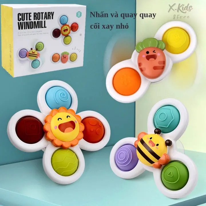 [MẪU MỚI]  Con Quay Spinner Vui Nhộn, Con Quay Spinner Hình Côn Trùng, Đồ Chơi Bồn Tắm Cho Bé