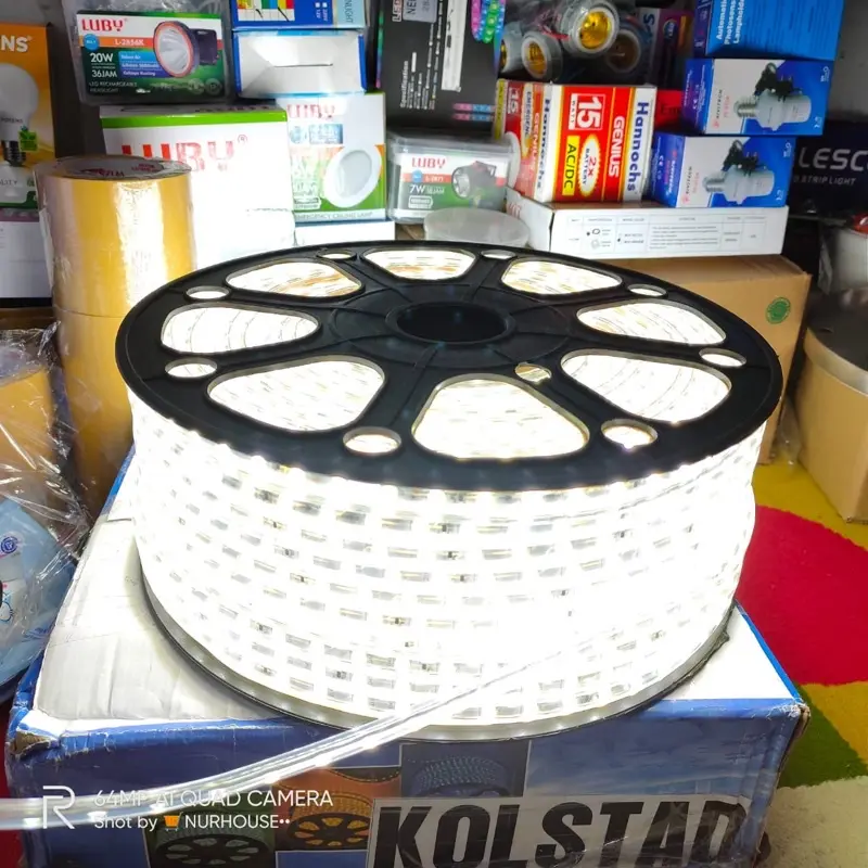Lampu Led strip Led Lis Plafon 15 Meter siap pakai Lampu selang kotak ...