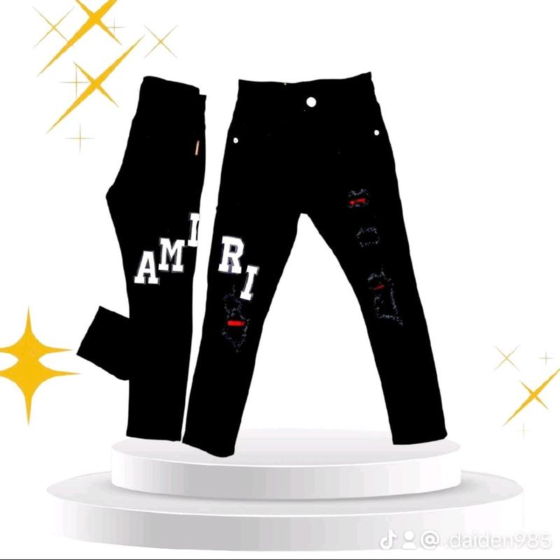 quần ami vá da đen trơn chất liệu côttong co giãn nhẹ nhàng đi chơi, đi dạo đang được giới trẻ săn lùng, sai nhỡ ,boy phố quần dsq Pants Jean Menswear Có Túi Kem