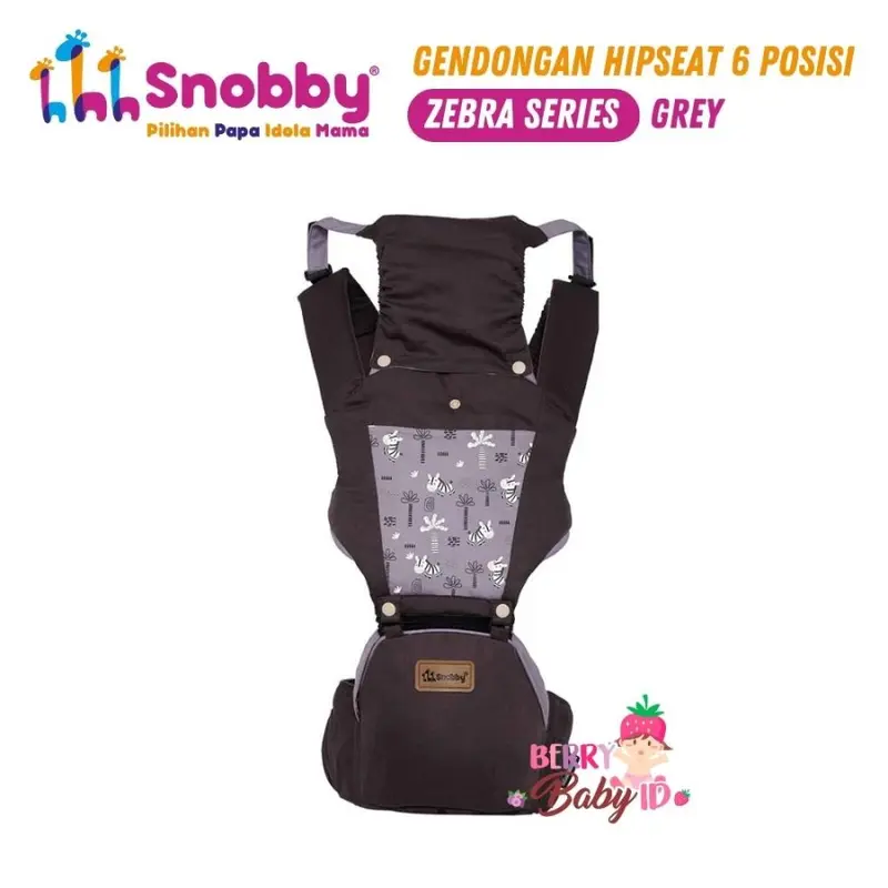 Snobby Gendongan Depan Bayi Hipseat Saku 6 Posisi 1-36 Bulan Berry Baby 6