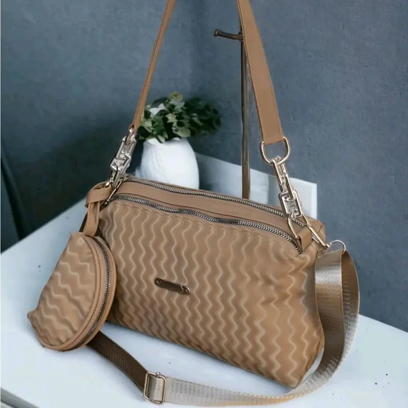 Tas Selempang Wanita Madenaa 2Resleting Free Dompet Kerang Imut Terbaru 0