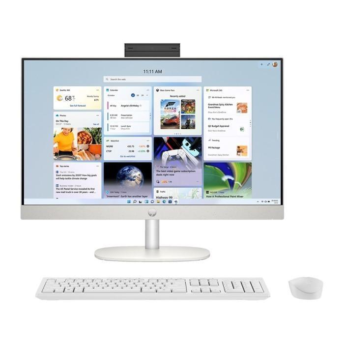 Gambar HP AIO 24-CR0878D R5 7520U 8GB LPDDR5 512SSD UMA MS365+OHS2024+W11Home 23.8 FHD dari Sentral Komputer-HP Authorized Kota Administrasi Jakarta Timur Tokopedia