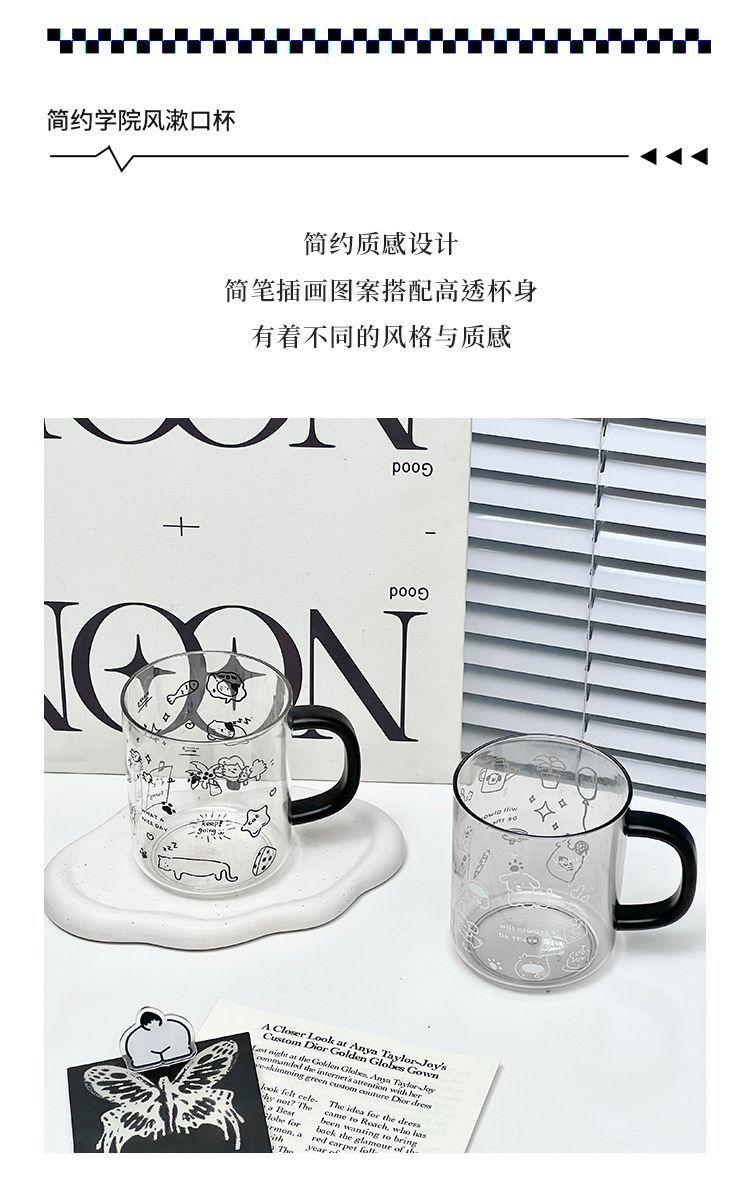 Product Introduction of Table[4966 People Collection] Ins Simple Mouthwash Cup Household Creative Transparent Wash Tooth Mug Brushing Couple Cute Light Luxury Toothbrush Cup 2