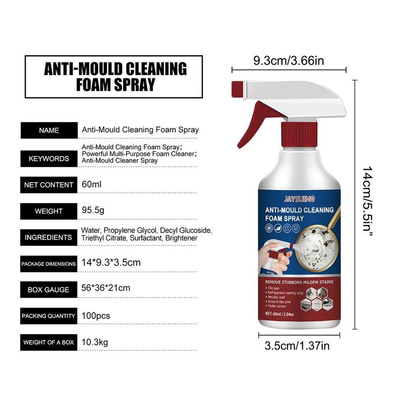 Product Introduction of Foam Cleaning And Mildew Removing Spray Mould Cleaner Foam Multifunctional Moulds Removal Spray Wall Mould Removal Cleaner 35
