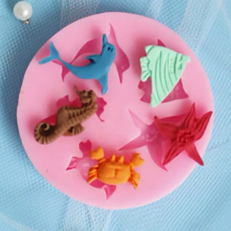 Silicone Mold, 1 Count Marine Life Shaped DIY Mold, Aromatherapy Soap Mold, Cake Mold, DIY Mold for Home Decoration 4