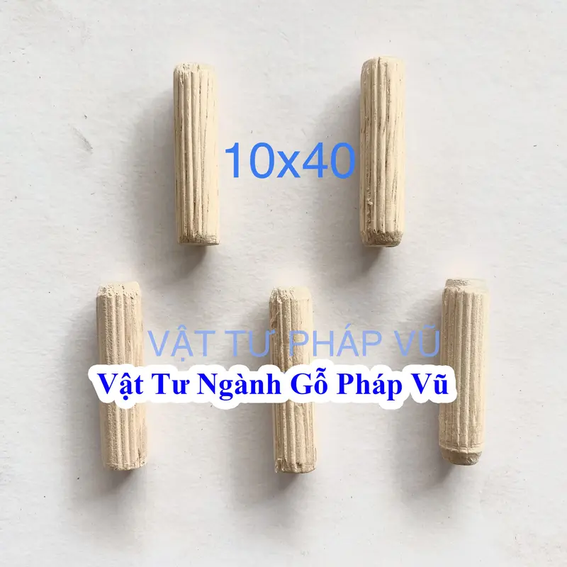 Chốt gỗ tròn, liên kết, ghép mộng, làm nhà mô hình gỗ cao su [200-500 cái/bịch] 6