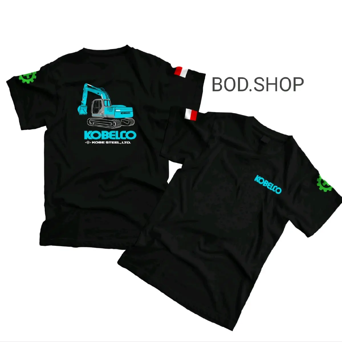 KAOS KOBELCO EXCAVATOR ALAT BERAT Baju Combed Katun Sablon Pria Dewasa