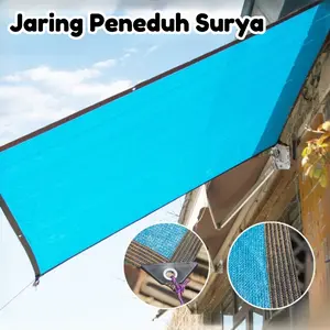 Jaring Peneduh Surya 99% Anti-UV Kerai Bergaris Biru Putih - Untuk Taman Rumah Kaca & Tanaman Sunshade NetJaring Rumah Kaca Jaring Tabir