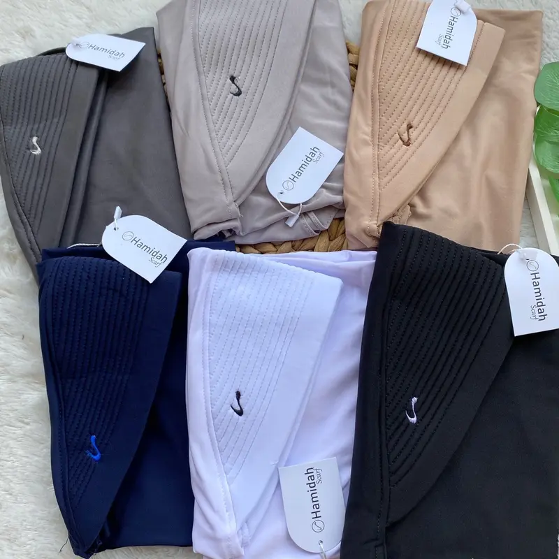 Bergo Hamidah S Pad Tebal Besar Original Hamidah bergo sport jilbab instan 1
