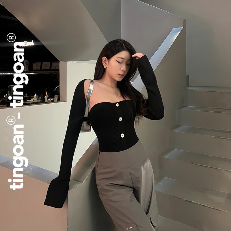 TINGOAN x TIKTOKSHOP - Set len tay áo ôm  YAO CARDIGAN/BL
