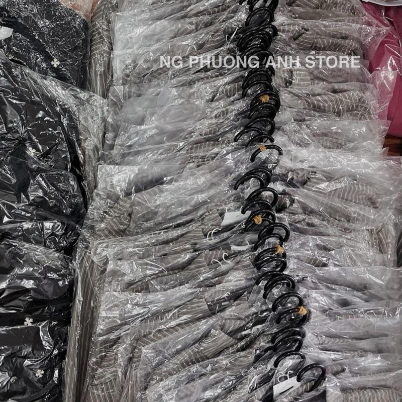 ( Hàng QC L1) Áo sơ mi đính đá màu ghi tôn da kèm túi móc dress nữ women Tre Voan 2