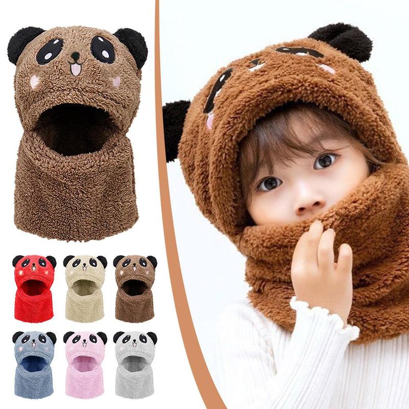 Product Introduction of Children's Winter Warm Hat Scarf Hat All-in-one Children's Warm Windproof Face Cover Ear Protection Plus Velvet Hat 13