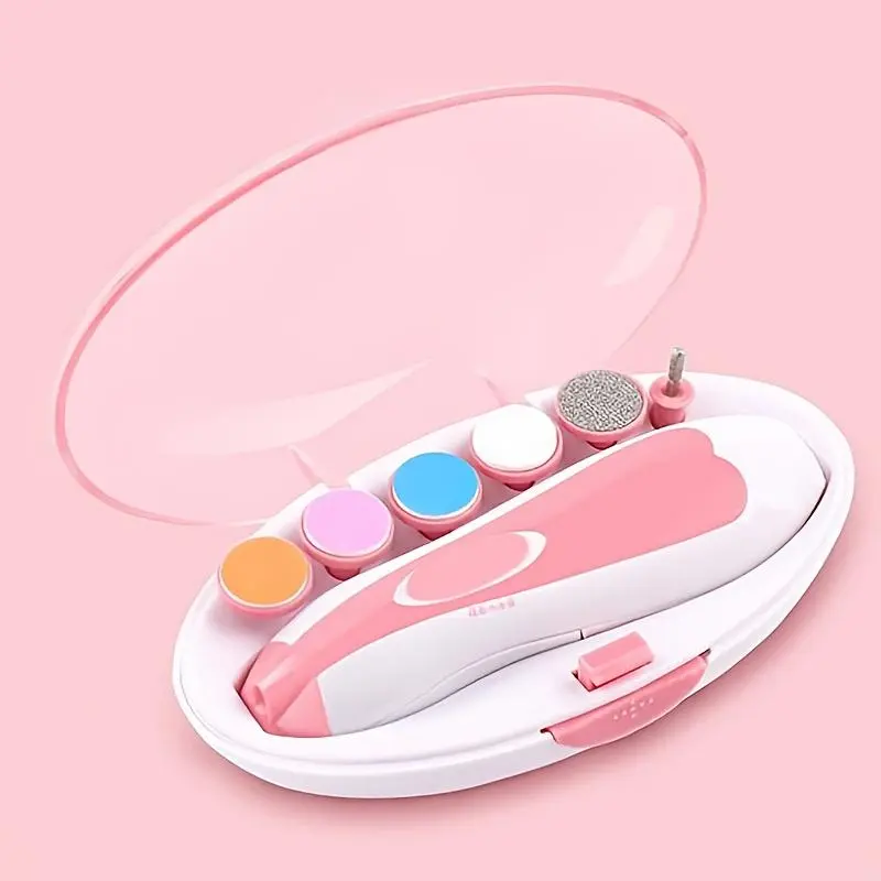 Baby Nail Clippers with Light, Safe Electric Baby Nail Trimmer Kit, Baby Nail Filer Kit Baby Nails Polishing Trimmer Kit, Baby Fingernails Care Manicure Set