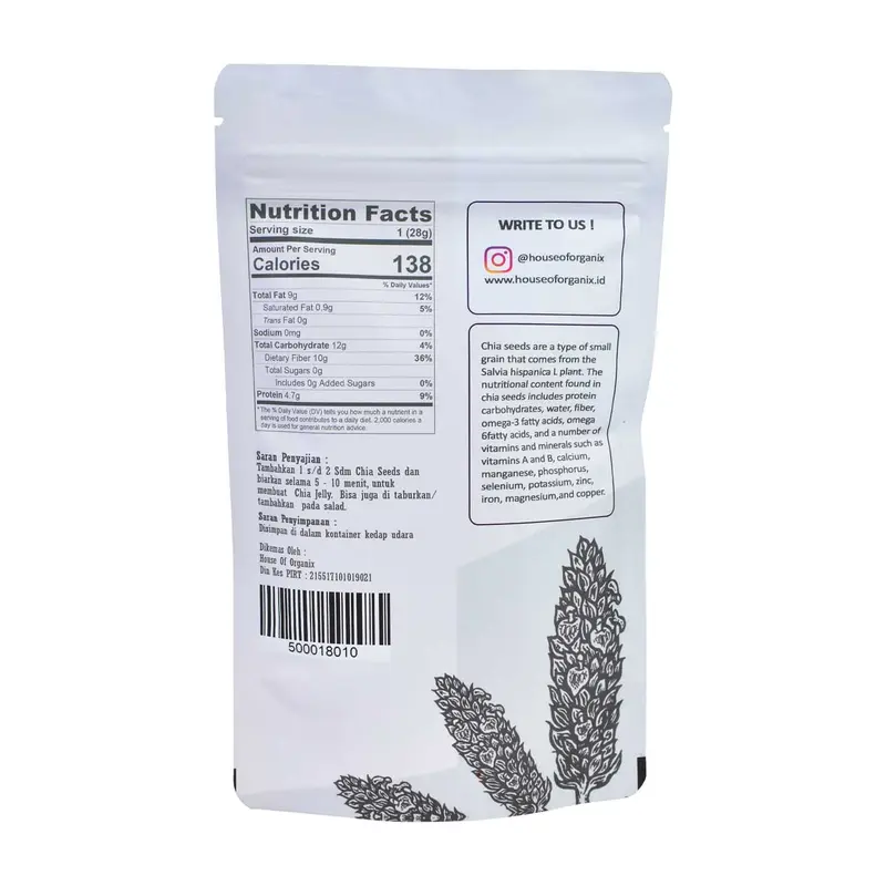 Organic Black Chia Seeds 500 Gr 2