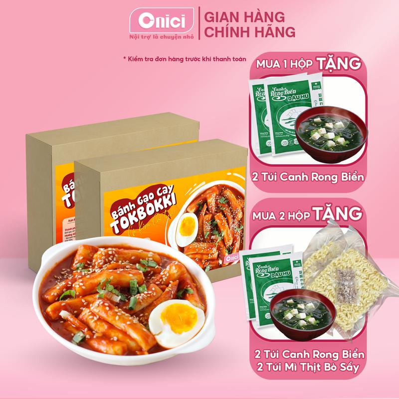 Set nguyên liệu nấu Tokbokki (set lớn) 16 chén [BẾP CỦA MẸ ONICI - Kèm kim chi siêu ngon] - Set bánh gạo cay - Food