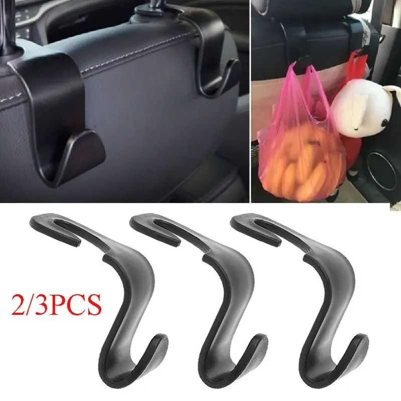 Giá Đỡ Tựa Đầu Thông Dụng, 2 / 3 Cái, Ví Vải, Phụ Kiện Xe Hơi Hàng Tạp Hóa, Móc Treo Túi, Móc Ghế Sau Xe Hơi, Giá Để Đồ 0