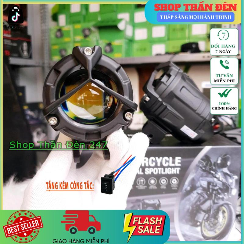 Đèn LED Trợ Sáng S40 55w Chuyên Đường Dài 2024 - Cos Vàng Pha Trắng Lắp Ô Tô Xe Máy dochoixe dentrosang oto xemay denledbicau phukienphutung Phụ Kiện