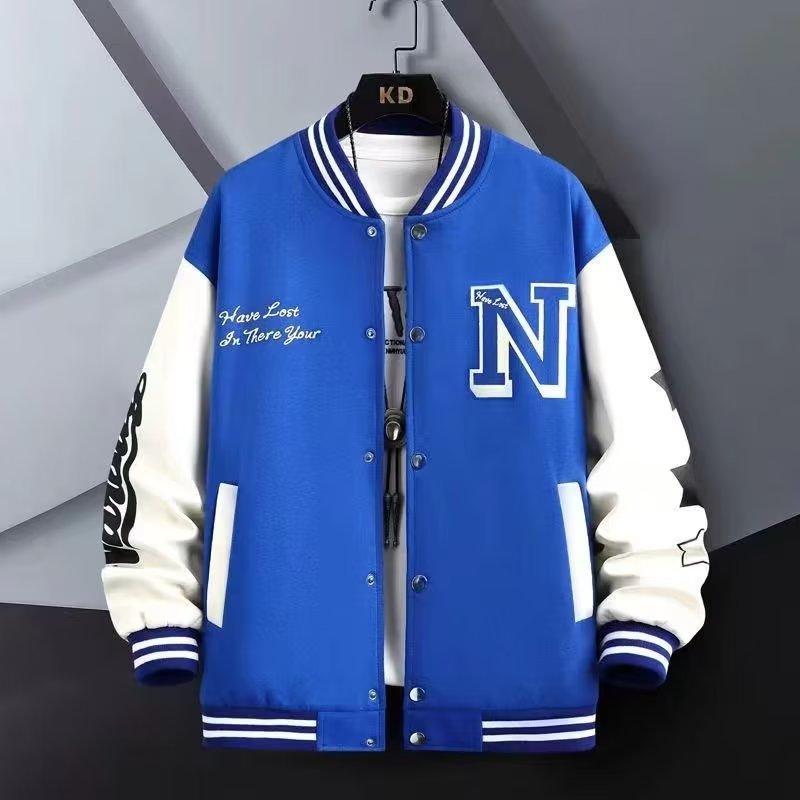 Product Introduction of Kot fesyen lelaki, pakaian seragam besbol kasual serba guna, jaket sukan pelajar longgar, gaya Hong Kong, musim luruh dan musim sejuk 1