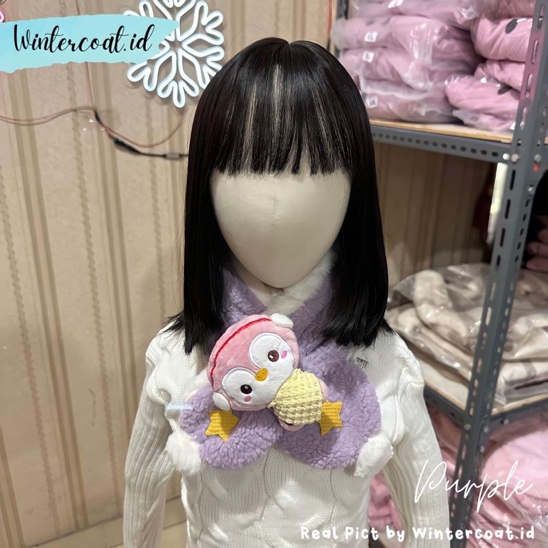 Kids winter scarf penguin pinguin syal anak musim dingin cewek cowok hangat penghangat leher 4