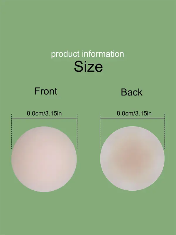 Women's Solid Color Silicone Nipple Cover, 1 Pair Soft Comfortable Breathable Nipple Cover For Daily Wear, Lingerie Accessories For All Seasons 5