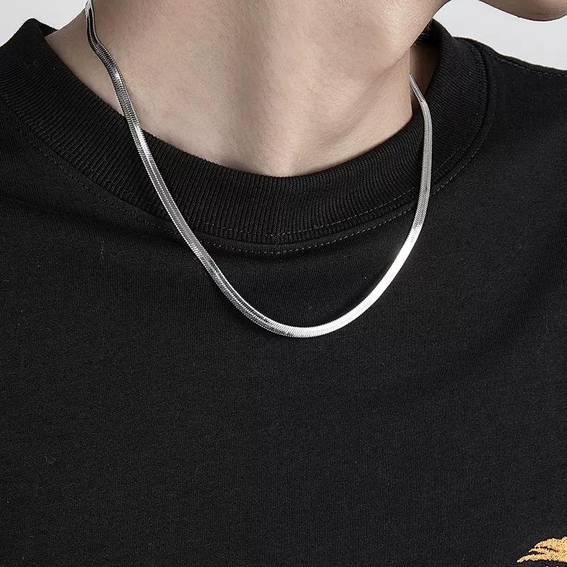 Product Introduction of Dây chuyền lụa dẹp bóng chất liệu bạc Italy s925 sang trọng unisex cho nam nữ - vòng cổ thanh lịch 14