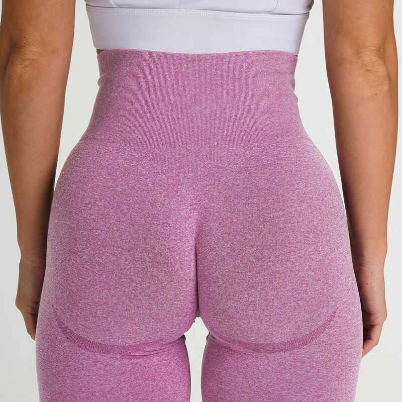 Product Introduction of Seamless Knitted Small Crescent Breathable Quick Drying Fitness High Waist Peach Tight Elastic Hip Lifting Yoga Pants 12