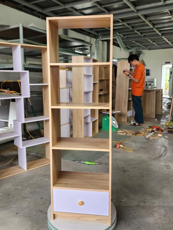 Tủ sách gỗ đa năng nhiều tầng tiện lợi lắp ghép dễ dàng có tủ để đồ gỗ MDF phủ Melamine 2