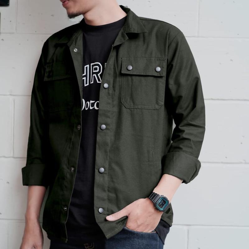 Baju Jaket Kemeja Premium Unisex  Pria Wanita Size M L XL dan XXL 1