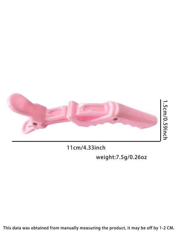 5pcs/set Women's Alligator Hair Clip, Solid Color Salon Hair Clips, Plastic Hair Clips, Daily Hairstyle for Hair Dyeing and Divisions, Barrettes 8