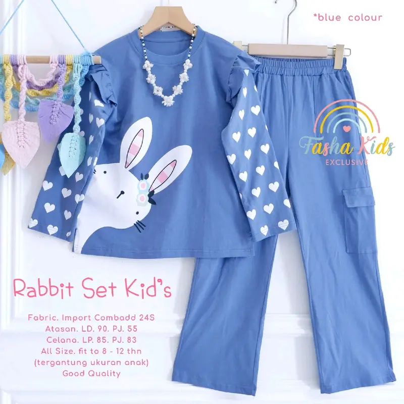 Rabbit setelan anak original terlaris bestseller by Pasha kids Galery Al Kahfi Solo 0