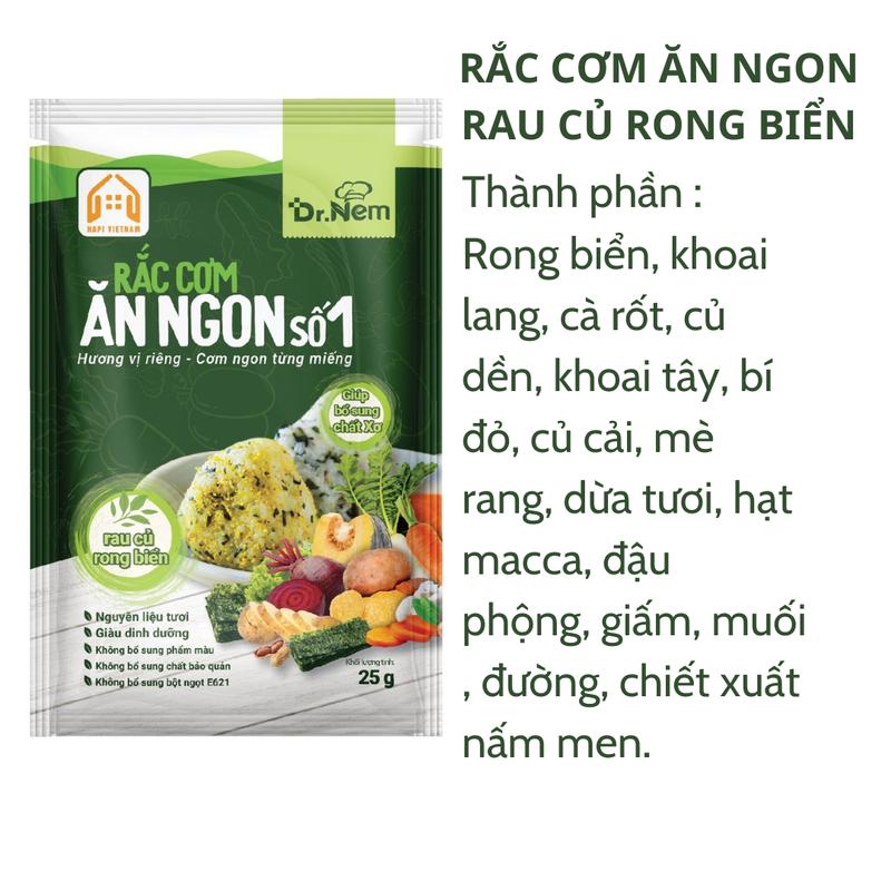 [Quà tặng thêm] 2 gói Rong Biển Rắc Cơm Ăn Ngon Dr Nem cho bé bổ sung dinh dưỡng, Gia vị rong biển Ăn Vặt Food Thức ăn 2