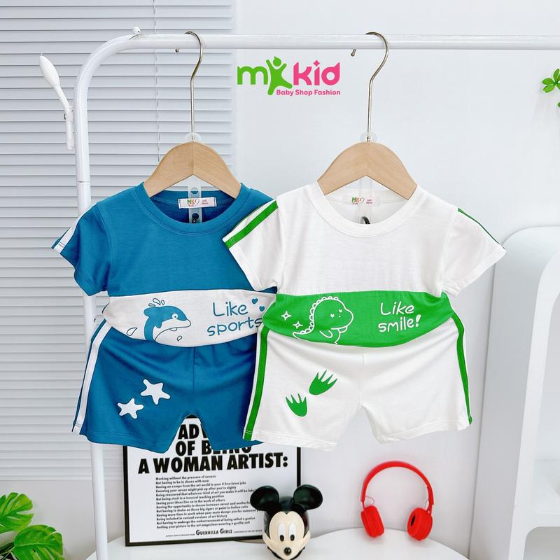 Bộ Đồ Cộc Tay Cho Bé Trai Bé Gái 9-30KG , Bộ Ngắn Tay hoạ tiết Hoạt Hình dễ thương, Chất thun lạnh Mềm Mát cho bé mặc nhà,  đi học 3