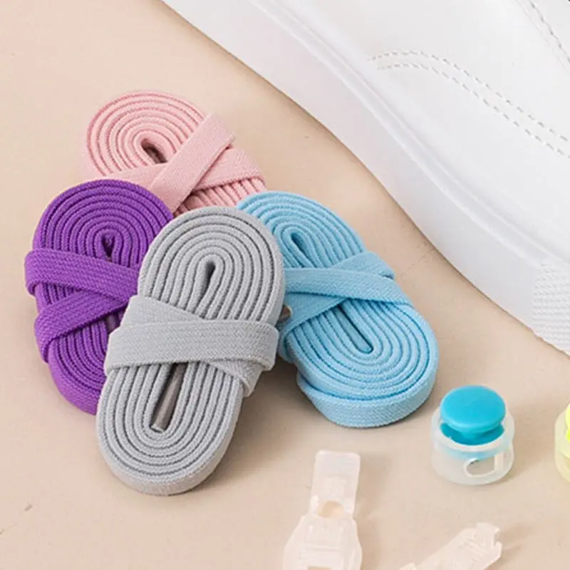 Lazy Shoelace Buckle No Tie Elastic Shoelace Spring Fastener No Tie Shoelace No Tie Fixed Gadget
