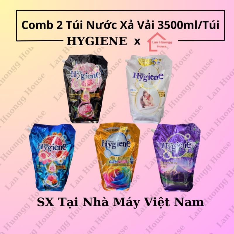 (SX tại VN) Combo 2 Túi Nước Xả Vải 3500ml/Túi Hygiene - Làm Thơm Làm Sạch