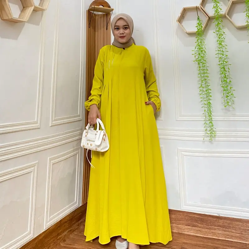 HK_Officialstore // gamis mewah crinkel aerfflow // gamis mutiara press // dress mewah terbaru 2024 0