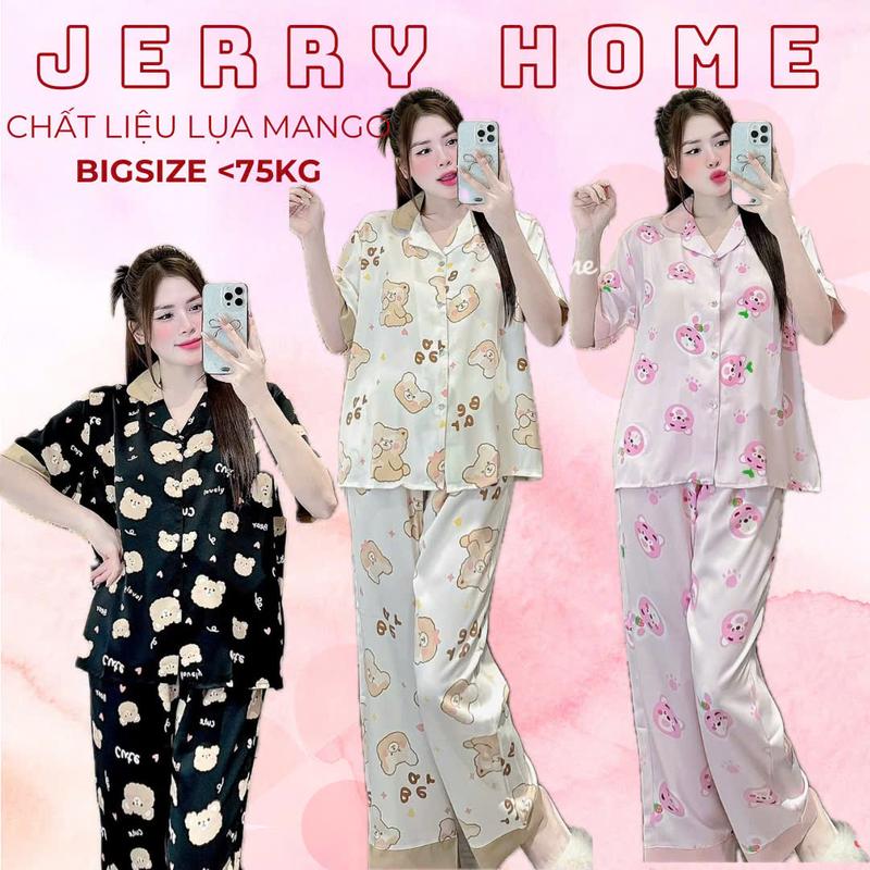 Đồ Bộ Bigsize 60-75kg - Đồ Ngủ Pijama Lụa Mango 0