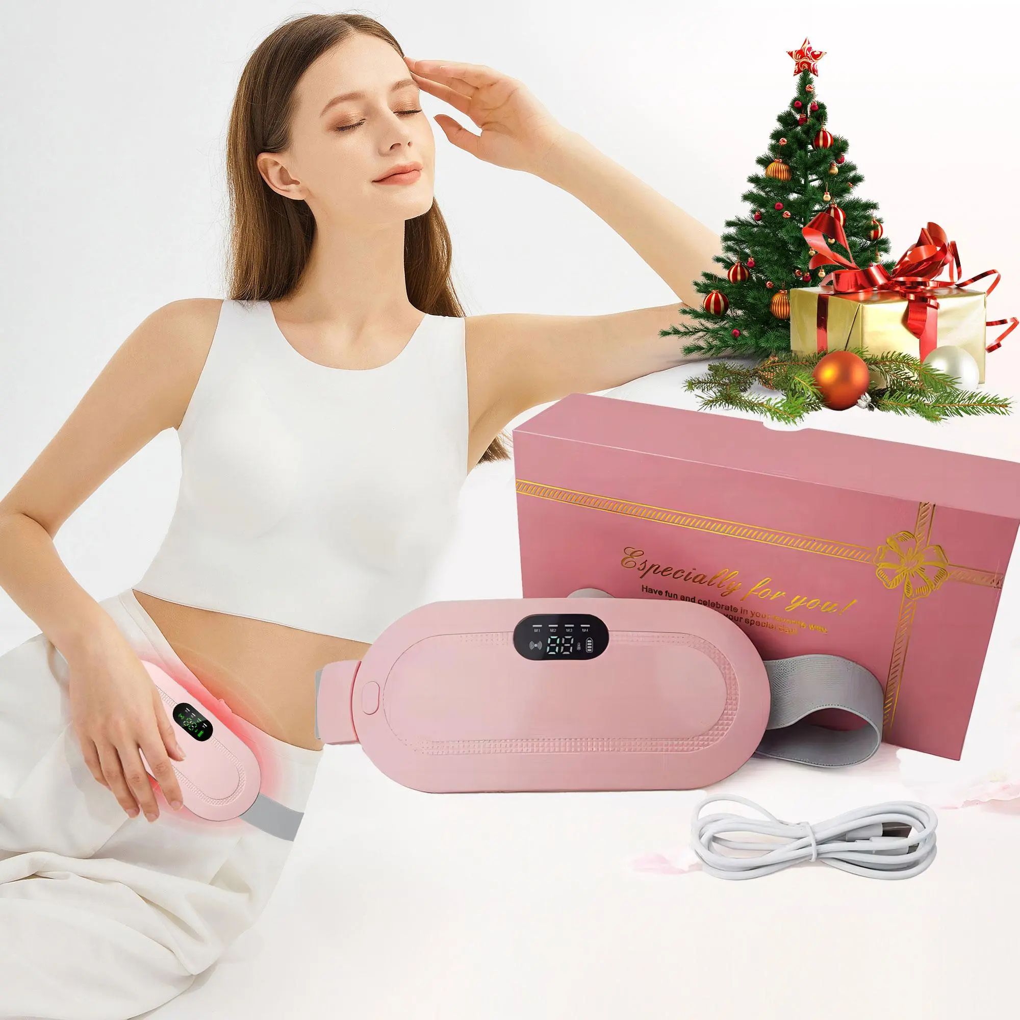 Eid al-Adha 2500mah Menstrual Heating Pad, Cycle Heating Pad For Cramps, Period Cramp Simulator, Hot Massage Stomach Heating Pad, Christmas & Winter & New Year Gift, Stocking Fillers, Trending Products
