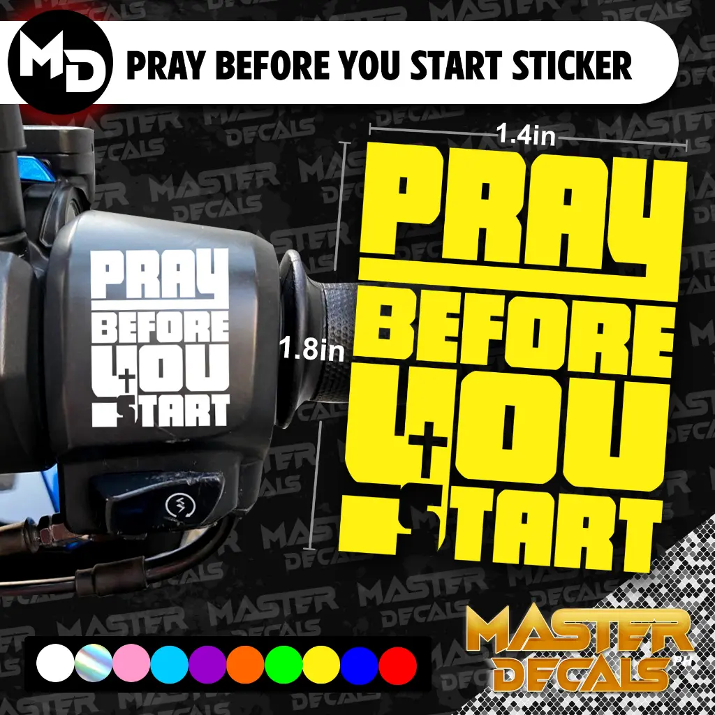 Pray Before You Start Sticker Cut Out high Quality - TikTok Shop ...