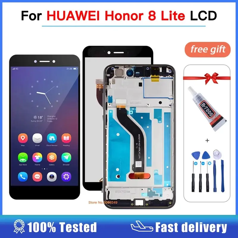 5.2 ''NEW Original LCD For Huawei Honor 8 Lite For P8 Lite 2017 P9 2017 LCD Display Touch Screen Digitizer Assembly Replacement