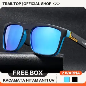 TrailTop Kacamata Hitam Pria Wanita Lensa HD Polarized UV400 Sunglasses Anti Silau Cahaya Matahari