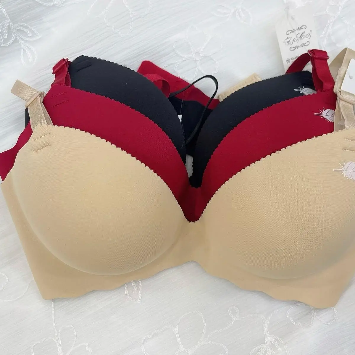COMBO ÁO SU LÔNG VŨ MSA1 cup xéo mút dày 3cm, đệm bàn tay ôm nâng Nữ Bra