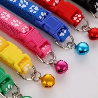 BISA COD K5514 Kalung Step Kaki Hewan / Tali Leher Anjing Motif Tapak Kaki Adjustable 4