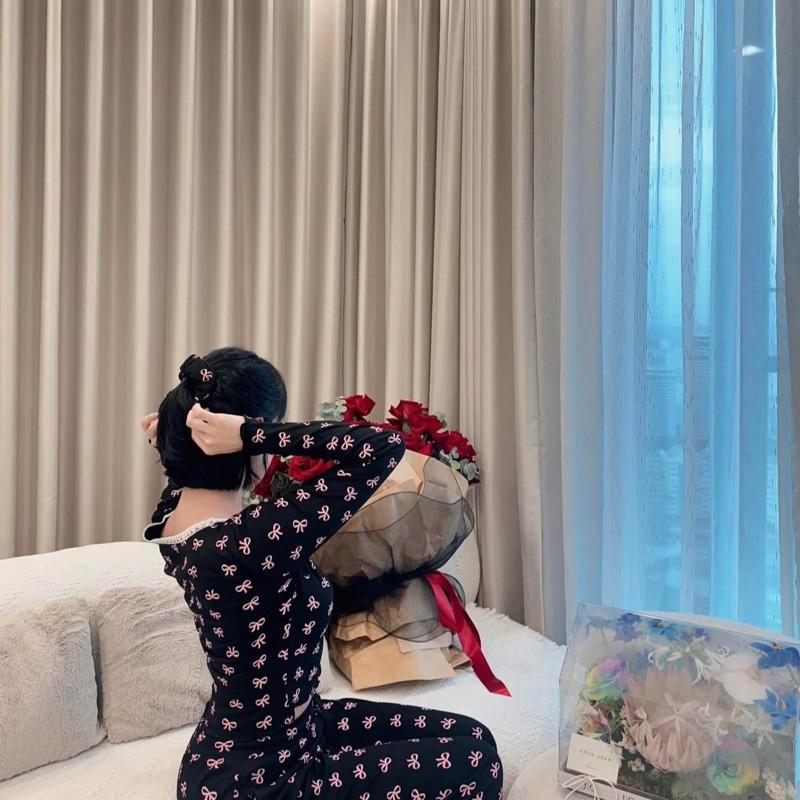 Set đồ thun pijama hoạ tiết xinh xắn 1