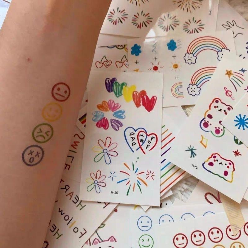 1 Tấm Hình Xăm Tatto Hoạ Tiết Dễ Thương ( Giao Mẫu Ngẫu Nhiên ) 3