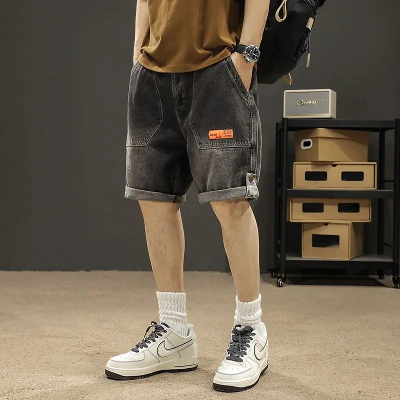 Quần Soóc Denim Bảo Hộ Lao Động Mỏng Mùa Hè, Dành Cho Nam Giới, Hợp Xu hướng Và Dáng Rộng Vừa Vặn, Quần Dài Trung Bình Dễ Phối Đồ Thường Ngày Hàng Mới Về 2024, [Giảm Giá Đặc Biệt]