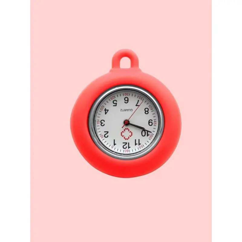 Round silicone nurse watch student exam cute wall watch simple nurse chest pocket watch quartz watch
