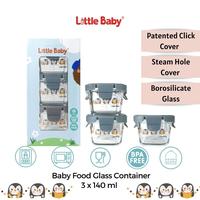 Gambar Little Baby -Glass Food Container Borosilicate Glass Container Set 3 pcs 140mL - Abu-Abu / Penguins dari Little Baby Indonesia Kab. Tangerang 3 Tokopedia