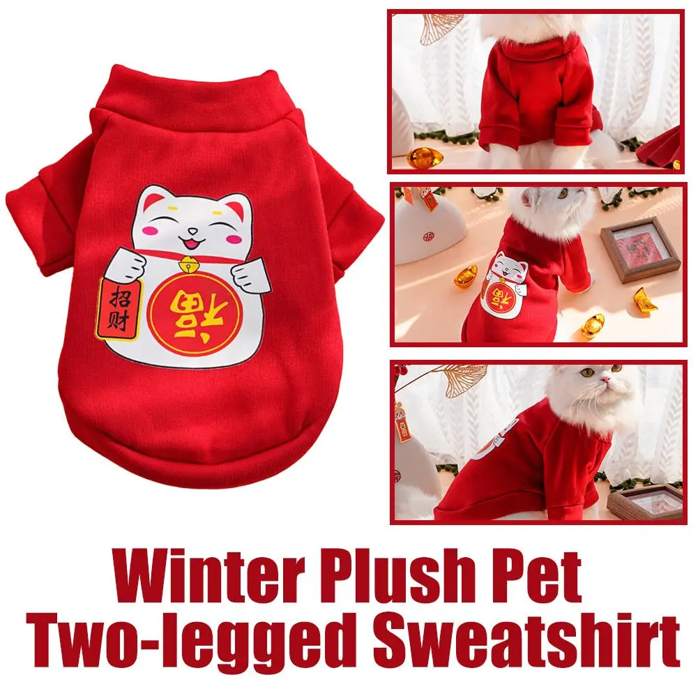 Pet Chinese New Year Outfit Dog Shirt Cat Clothes Snake Year CNY Costume