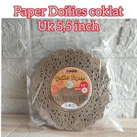 Gambar Paper Doilies COKLAT uk 5,5 inch / Alas Kertas Renda Uk 14 cm dari Anugrah Plastik_NEW Kota Surabaya 2 Tokopedia